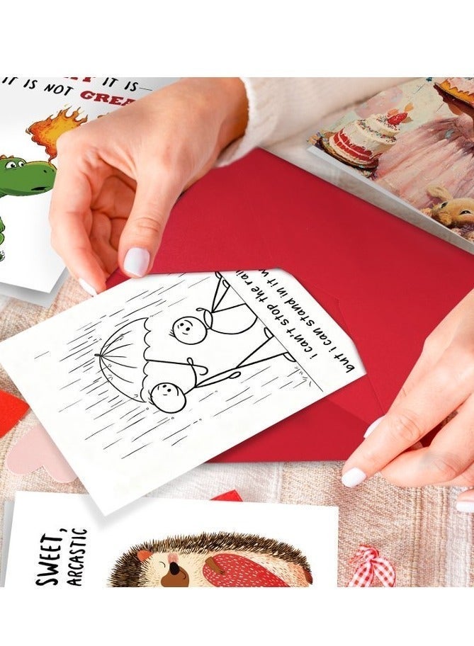 Fuwddy Red Envelope & Greeting Card Set - "Together Forever" Design - For Wedding, Anniversary & Romantic Gift - Image 3